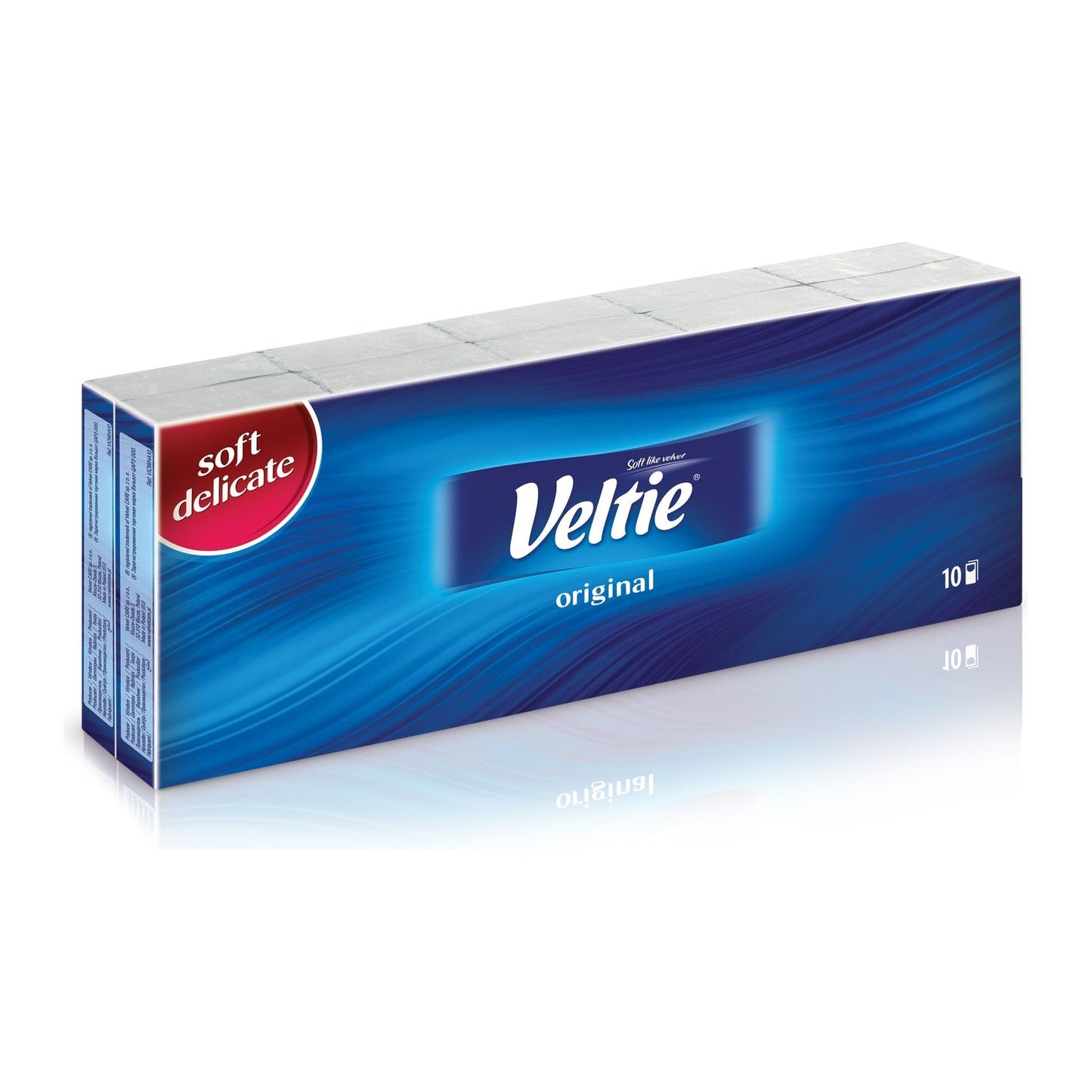 Veltie Original White Hanks, balenie 10 ks bielych papierových vreckoviek