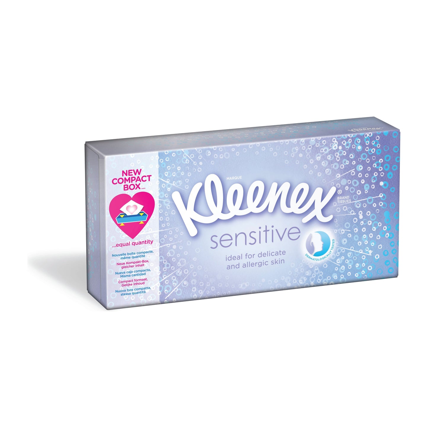 Kleenex Sensitive Box, 72 mäkkých vreckoviek pre citlivú pokožku