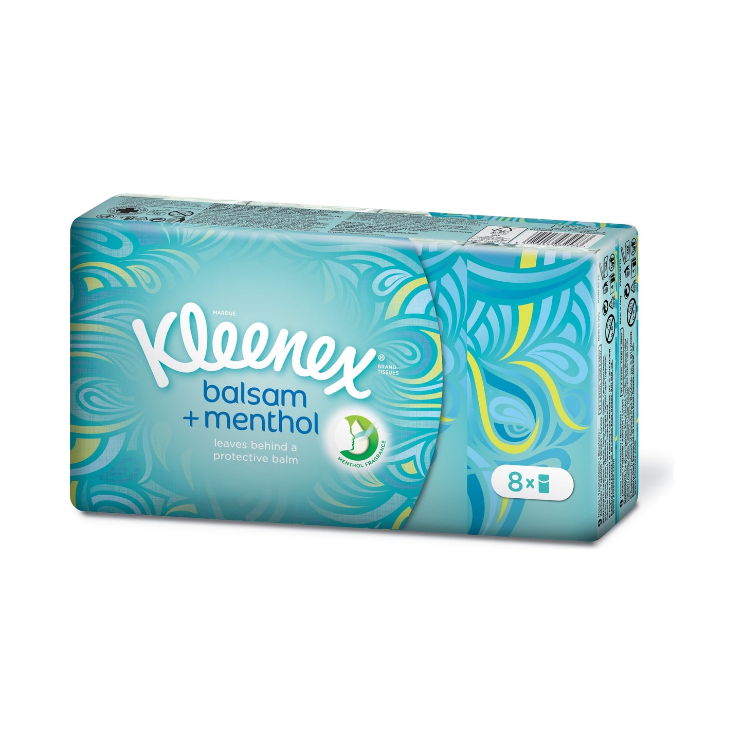 Kleenex Balsam + Menthol Hanks, 8 vreckoviek s chladivou vôňou