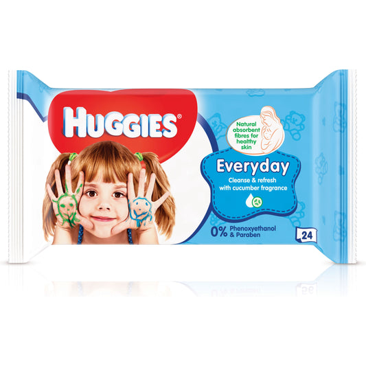 Huggies Travel Pack, 24 praktických vlhčených obrúskov na cesty