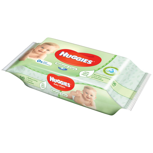 Huggies Natural Single, 56 neparfumovaných vlhčených obrúskov