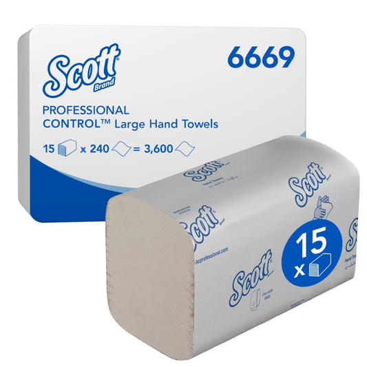 SCOTT 6669, extra skladané utierky (15/240) pre frekventované prevádzky